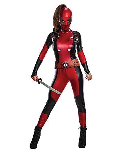 Rubie's 810984XS Deadpool Kostüm Damen, Mehrfarbig