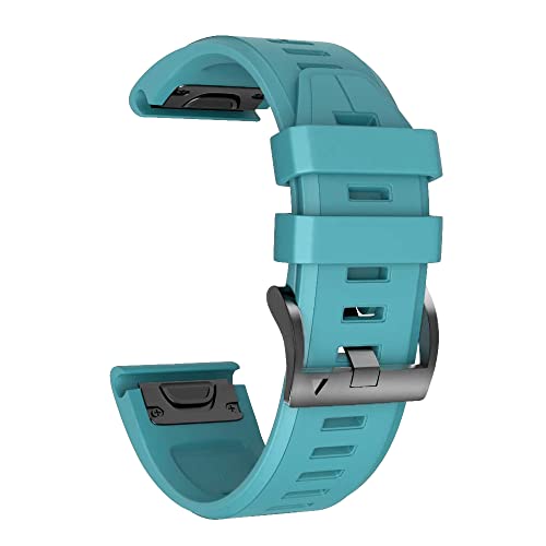 HHBYLEEE- 26/22 mm Uhrenarmband für Garmin Fenix 6 6X Pro 5 5X Plus Silikonband Fenix7 7X Enduro MK2 Schnellverschluss-Uhr Easyfit Handgelenkschlaufe(N,26mm Fenix 5X 5XPlus)