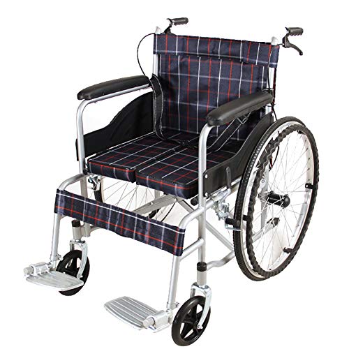 ZXGQF faltbarer Rollstuhl, Leicht Faltbarer Selbstfahrender Rollstuhl-Leichtgewicht mit Vollgummirädern, leichter Rollstuhl, für ältere und behinderte menschen (Color C)