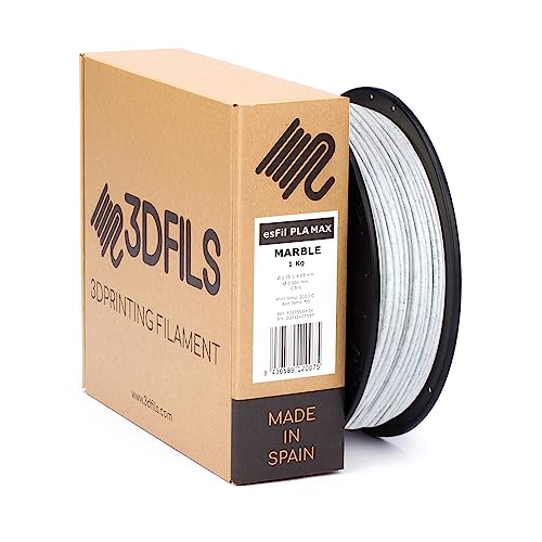 3DFILS - PLA Filament für 3D-Druck esFil PLA MAX: 1,75 mm, 1 kg, Marmor