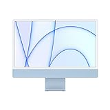Apple 2021 iMac All-in-One Desktopcomputer mit M1 Chip: 8-Core CPU, 8-Core GPU, 24" Retina Display, 8 GB RAM, 512 GB SSD Speicher, 1080p FaceTime HD Kamera. Funktioniert mit iPhone/iPad, Blau