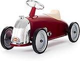 Baghera Rutschauto Rot | Rutschfahrzeug XL für Kinder mit zahlreichen lebensechten Details | Retro Rutschauto für Kinder ab 2 Jahren