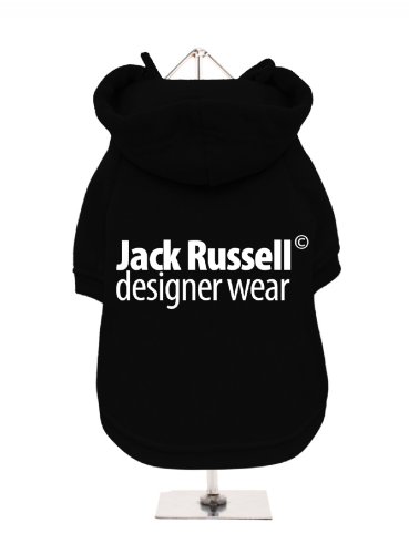 "Jack Russell© Designer Wear" UrbanPup Hunde Sweatshirt (schwarz/weiß)