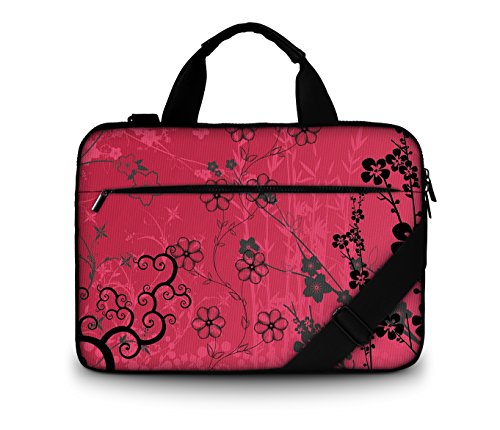 LUXBURG Design Laptop-Umhängetasche/Umhängetasche, gepolstert, multifunktional Souriant 17 pouces-Sakura pink