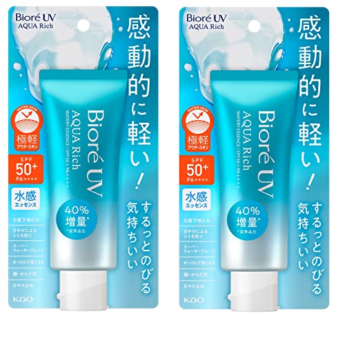 Kao UV Aqua Rich Watery Essence Sunscreen SPF50+ PA++++ 70g Sonnencreme Made in Japan, 2er Pack.