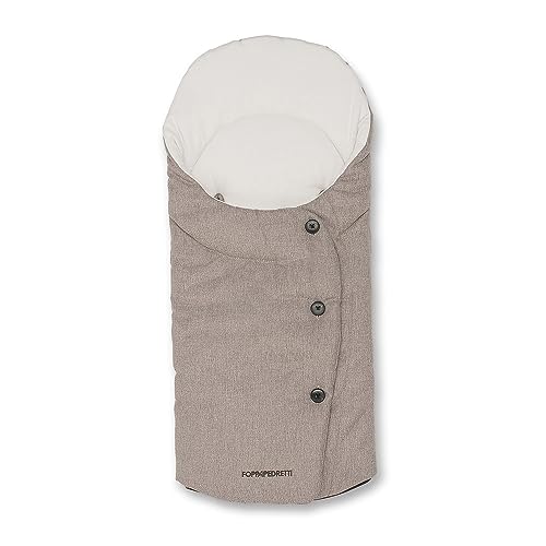 Foppapedretti Trendy Mini-Fußsack für Babywanne, universal, Melange Beige