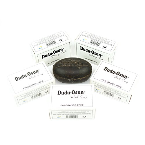 5er Pack Dudu Osun Parfümfreie Schwarze Seife aus Afrika - Original Black Soap Fragrance-free 5x150g