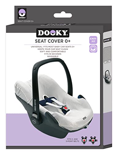 Dooky Seat Cover Schonbezug für Babyschale & Autositze (Universalgröße geeignet für 3 und 5 Punkt Gurtsystem Autositz, für alle Altersgruppen 0+), Linea