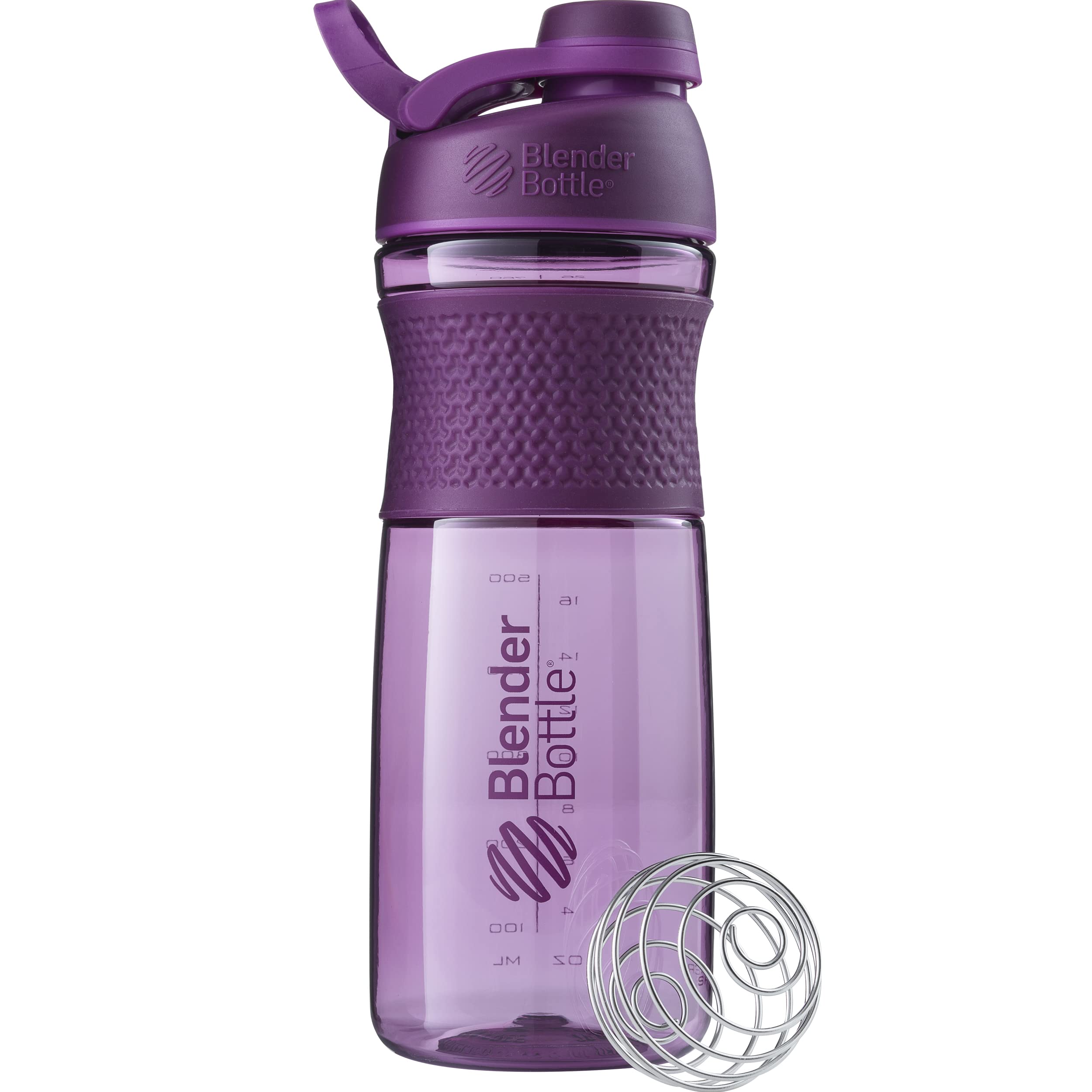 BlenderBottle Sportmixer Twist Tritan Trinkflasche mit BlenderBall, geeignet als Protein Shaker, Eiweißshaker, Wasserflasche oder für Fitness Shakes, BPA frei, skaliert bis 760 ml, 820 ml, lila