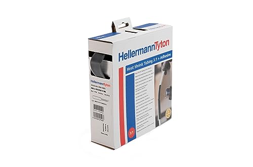HellermannTyton 300-30320 Schrumpfschlauch ohne Kleber Schwarz 3.20 mm Schrumpfrate:2:1 10 m