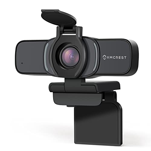 Amcrest 1080P Webcam mit Mikrofon & Privatsphäre, Web Cam USB Kamera, Computer HD Streaming Webcam für PC Desktop & Laptop w/Mic, Weitwinkelobjektiv, überlegenes schwaches Licht (REP-AWC201-B)
