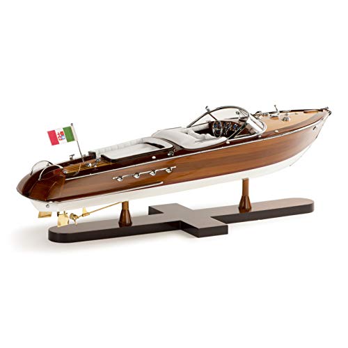 Authentic Models | Modellschiff Holz "Aquarama" AS182 | Holz | Riva Boot Modell | 64 x 20 x 19 cm