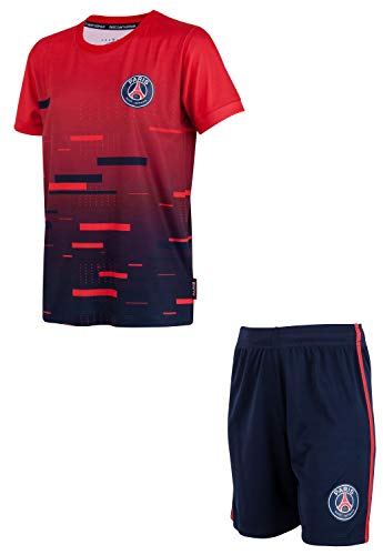 Paris Saint-Germain Set Trikot mit Shorts PSG, offizielle Kollektion, Kindergröße, Jungen 8 Jahre rot