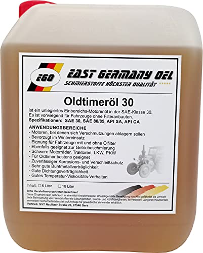 East Germany OIL Oldtimeröl 30 im Kanister 5 Liter