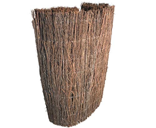 bambus-discount.com Sichtschutz Matte Heidekraut eco, 150 x 300cm, extra stark mit ca. 2,5kg/m² - Sichtschutzmatte Windschutz Staubschutzwand Staubschutzwände