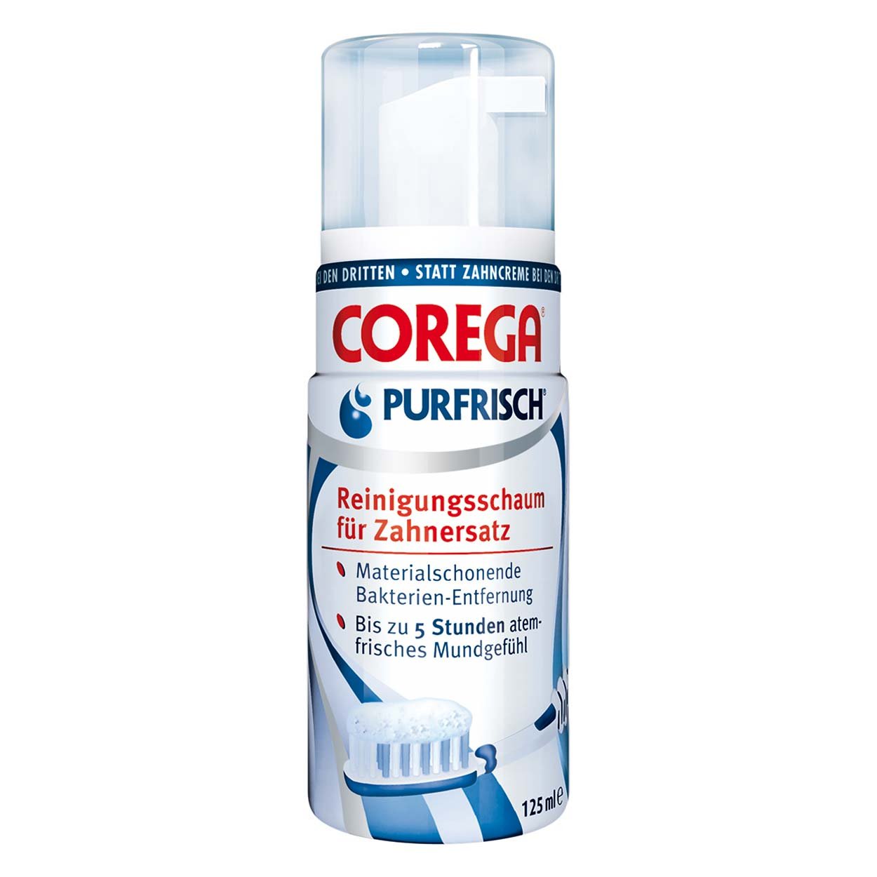 Corega Purfrisch Reinigungsschaum 125ml, 4er Pack (4x 125ml)