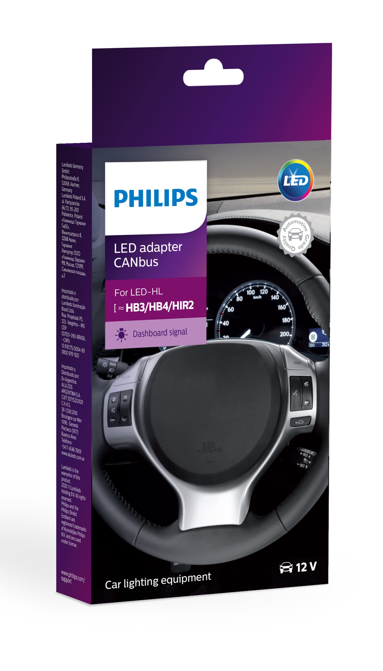 Philips CANBUS Adapter LED (HB3/HB4/HIR2), schwarz