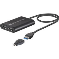 Sonnet USB3-DDP4K Videokabel-Adapter USB Typ-A 2 x DisplayPort Schwarz (USB3-DDP4K)
