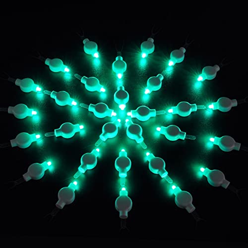 30 Stück Mini-LED-Laternenlichter, batteriebetriebene LED-Ballonlichter Laternenballonlichter Outdoor/Indoor Hängende Dekorationslichte (blaugrün)