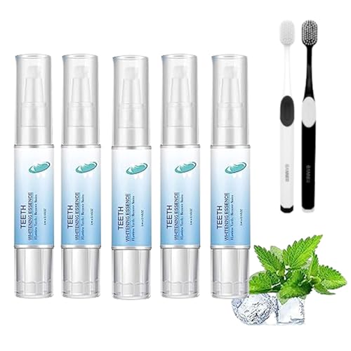 Limetow - Limetown Teeth Whitening Essence,Bright White Teeth Whitening Pen, Professional Teeth Whitening Gel, Denizen Gum Therapy Gel, Purely White Deluxe Gum Disease Treatment (5pcs)