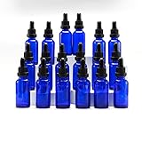 Yizhao Blau Pipettenflasche 30ml mit [Dropper pipette glas], Braunglasflasche mit Tropfpipette für E-Liquids, Ätherisches Öl Diffusor, Massage, Duftöl Probe, chemische Flüssigkeit – 18Pcs