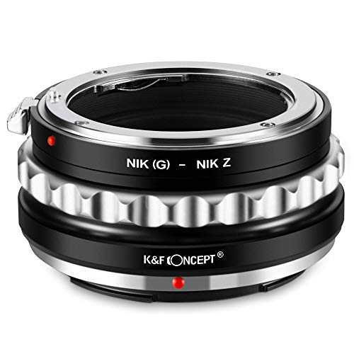K&F Concept Nikon G-NIK Z Bajonettadapter Objektiv Ring für Nikon G/F/AI/D Objektive auf Nikon Z 7 und Nikon Z 6 Spiegellose Vollformatkamera
