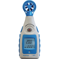 PeakTech Flügelrad Anemometer Digital, Windmessgerät für Windgeschwindigkeit in Knoten und Windchill mit zusätzlicher Temperaturmessung, 1 Stück, P 5170