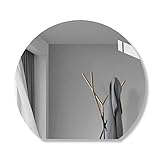 60/70/80cm Großer Wandspiegel, Rahmenloser Badezimmerspiegel, Modischer Halbrunder Dekorativer Spiegel, 5mm HD-Glas-Silberspiegel, Schminkspiegel, Explosionsgeschützt, Sicherheit (Size : 80cm)