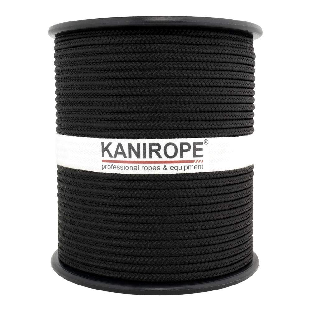 Kanirope® PP Seil Polypropylenseil MULTIBRAID 5mm 100m Farbe Schwarz (1811) 16x geflochten