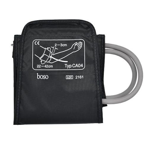boso Zubehör - Universal Manschette für Blutdruck – Klettmanschette mit integriertem Schlauch – Zugbügelklettenmanschette 22-42 cm