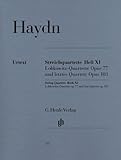 HENLE VERLAG HAYDN J. - STRING QUARTETS, VOLUME XI, OP. 77 UND 103, LOBKOWITZ-QUARTETS AND LAST QUARTET Klassische Noten Streichensemble