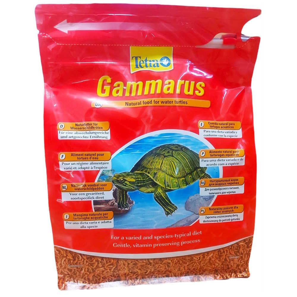 Tetra ReptoDelica Gammarus Schildkröten-Futter - Naturfutter aus ganzen Bachflohkrebsen, 4 L Beutel