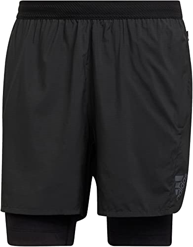 adidas Men's Adizero 2IN1 Shorts, Black/Black, 2XL
