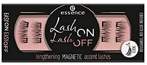 essence cosmetics Lash ON Lash OFF lengthening MAGNETIC accent lashes, fake lashes, künstliche Wimpern, Nr. 02 going gaga over lengths!, schwarz, vegan (4 Stück)