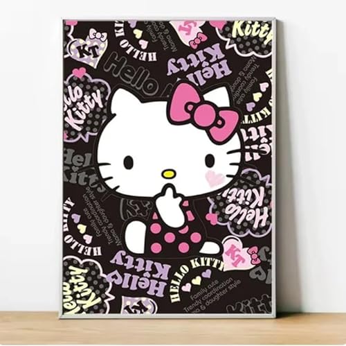 MZlier Puzzlespiele 1000 Stück Niedliche Cartoon Anime K-Kitty Kinder Jigsaw Puzzle Educational Games Herausforderndes Spiel G1201620A(29.52inX19.68in)
