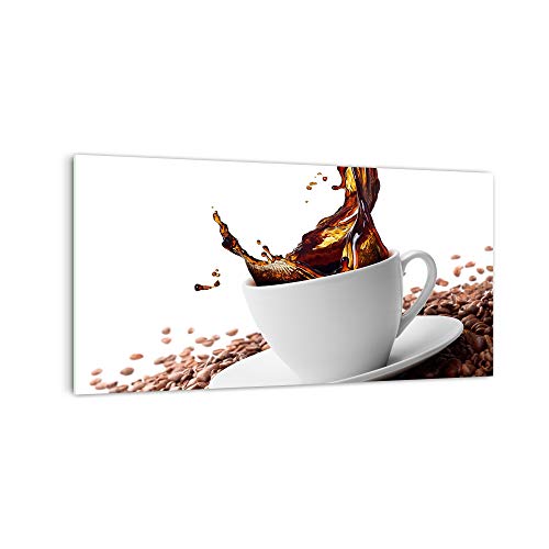 DekoGlas Küchenrückwand 'Verschütteter Kaffee' in div. Größen, Glas-Rückwand, Wandpaneele, Spritzschutz & Fliesenspiegel