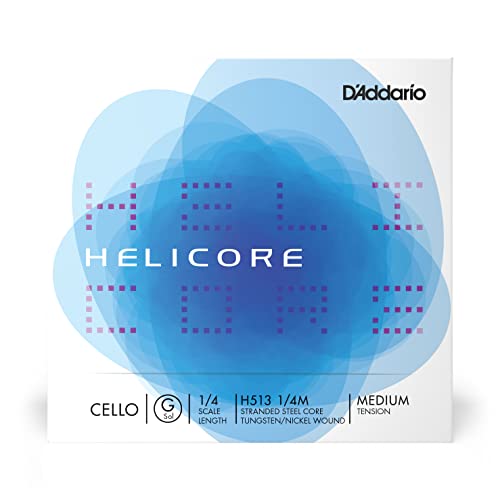 D'Addario H513-1/4M Helicore Cello Einzelsaite 'G' Wolfram/Silber 1/4 Medium