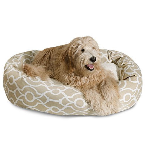 Majestic Pet 52" Athens Sand Sherpa Bagel Bed
