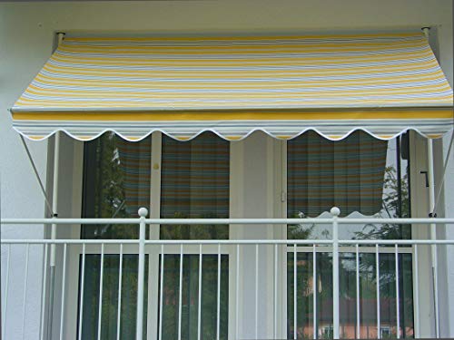 ANGERER FREIZEITMÖBEL Klemmmarkise gelb-grau, Ausfall: 150 cm, versch. Breiten