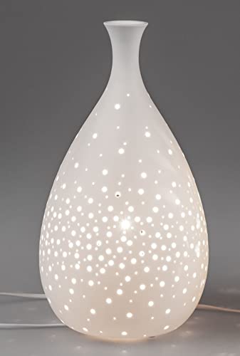 FORMANO Dekorative Lampe mit Punkten aus Porzellan 18x33cm