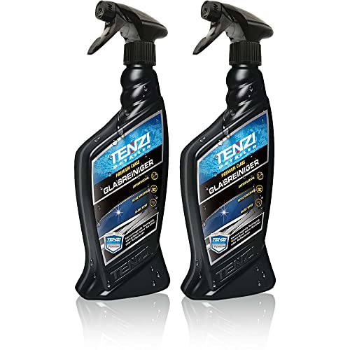 TENZI 2X Premium Glasreiniger (600ml) Auto & Motorrad - Scheibenreiniger, Keine Streifen & klare Sicht, Antibeschlag - Lotuseffekt, Abperleffekt für Autoscheibe, Fenster, Scheiben, Glas, streifenfrei