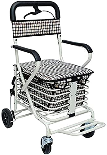 NAKEAH Rollator Walker Mobilität Gehhilfe für Erwachsene Ältere Faltbarer Einkaufstrolley mit Sitz - Mobilitätshilfe für Erwachsene, Senioren, Ältere & Behinderte, Suitabl Sehnsucht nach Schnell