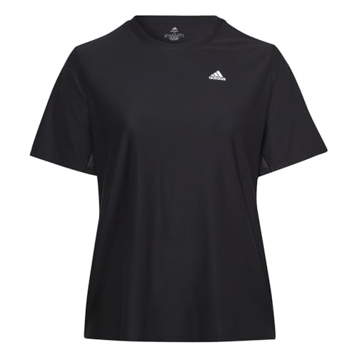 adidas Womens T-Shirt (Short Sleeve) Adi Runner Tee, Black, HG8675, 3X