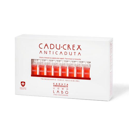 LABO Transdermic Technology CADU-CREX Anti-Fall, 40 Ampullen à 3,5 ml, für Herren