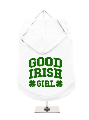 '"Good Irish Girl" UrbanPup Hunde-Hoodie Hoodie (weiß/grün)