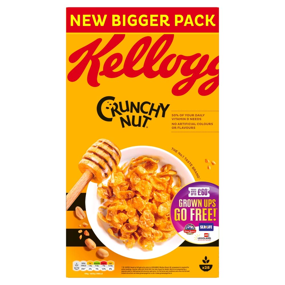 Kellogg's Crunchy Nut Original Cereal, 840g
