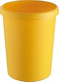helit H6106218 - Papierkorb „the german“ 45 Liter, gelb, mit umlaufendem Griffrand, aus Kunststoff, 1 Stück