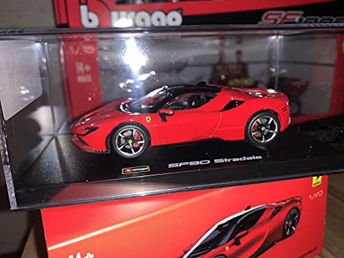 Ferrari SF90 Straßenfahrzeug 2019 rot Serie 1:43 - Burago - Straßenauto - Die Cast - Modellbau