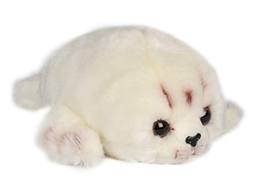 Uni-Toys - Sattelrobben-Baby weiß - 33 cm (Länge) - Plüsch-Robbe, Seehund - Plüschtier, Kuscheltier