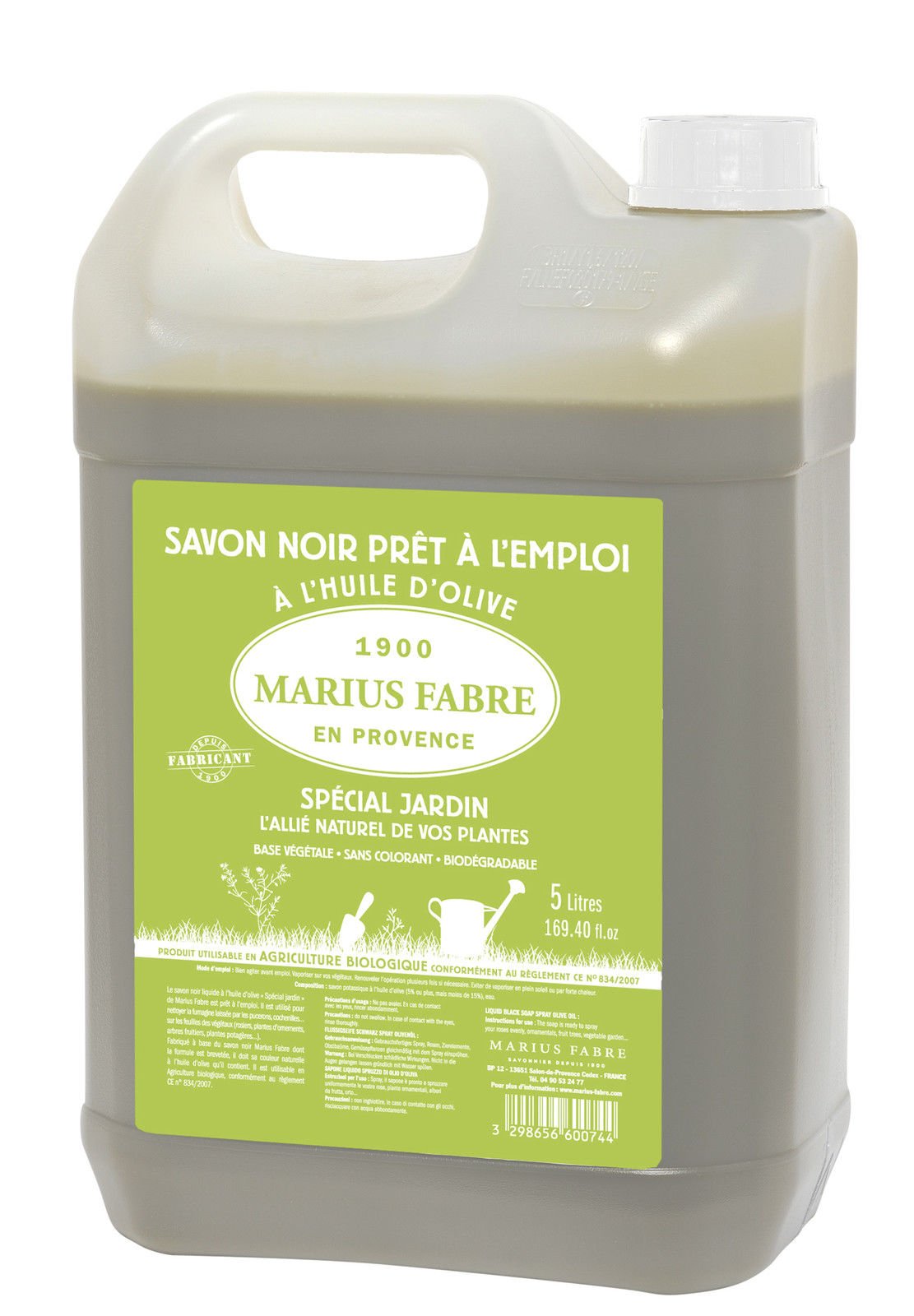 MARIUS FABRE - *Recharge Savon Noir Special Jardin 5 L LAVOIR - LSN5L